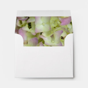 Almost Pink Hydrangea Wedding RSVP Response Card Envelope