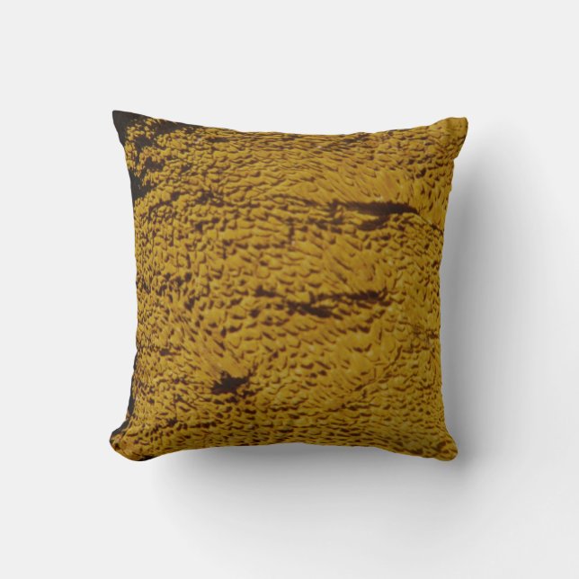 almost solid yellow: mushroom yellow pillow (Front)