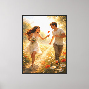 Almost Touching - A Valentine  Canvas Print