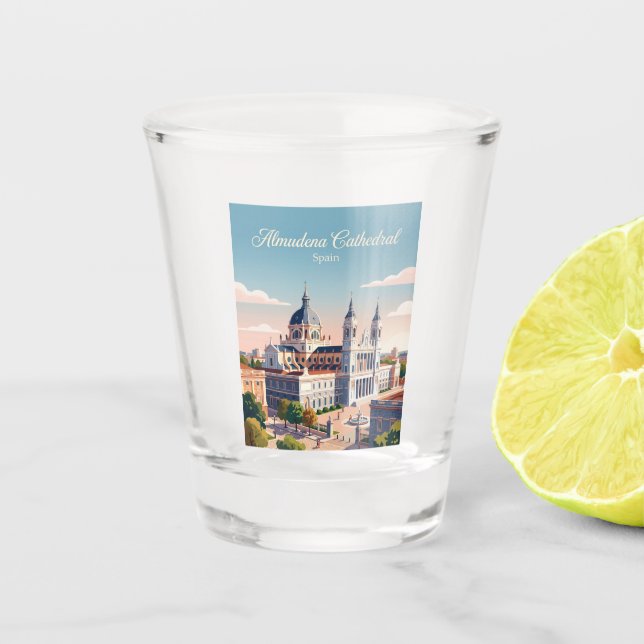 Almudena Cathedral Spain Shot Glass (Front)