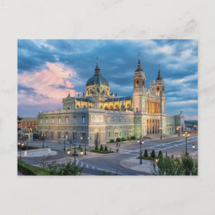 Almuneda cathedral in Madrid Postcard