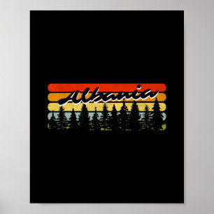 Alnia Forest Sunset Trees Cabin Vacation Souvenir Poster