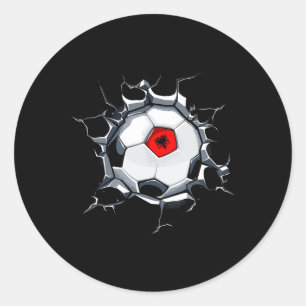 Alnia Soccer Fans Jersey Alnian Footll Cracked Wal Classic Round Sticker