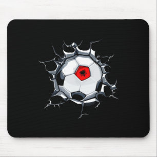 Alnia Soccer Fans Jersey Alnian Footll Cracked Wal Mouse Pad