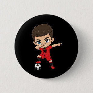 Alnian Dab Kid Goal Cartoon Alnia Flag For Boys Ki 6 Cm Round Badge