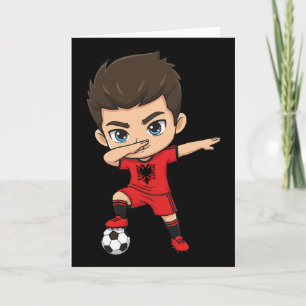 Alnian Dab Kid Goal Cartoon Alnia Flag For Boys Ki Card