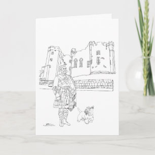Alnwick Castle, Kilted Gent, Scottie Dog Card