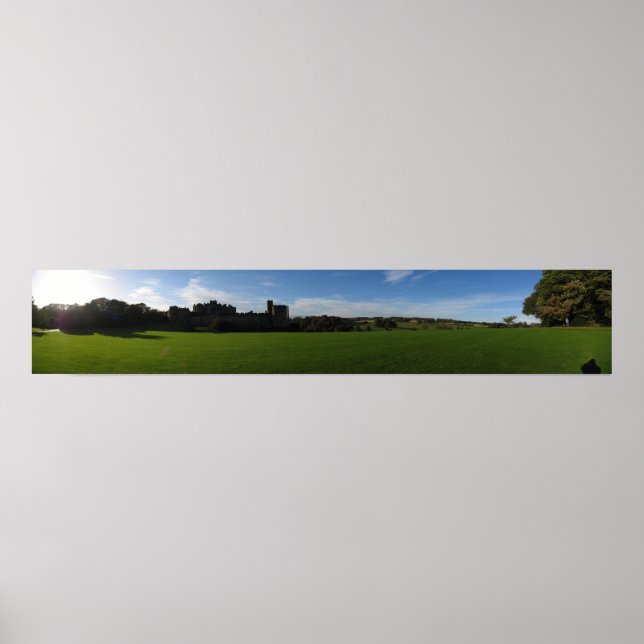 Alnwick Castle Panoramic Poster (Front)