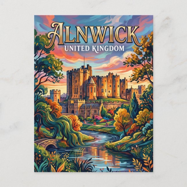 Alnwick United Kingdom Postcard (Front)