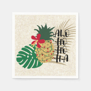 ALO-HO-HO-HA Hawaiian Tropical Pineapple Napkin