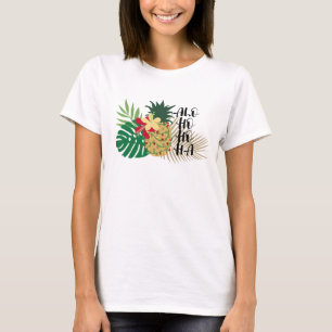 ALO-HO-HO-HA Hawaiian Tropical Pineapple T-Shirt