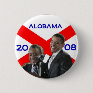 ALOBAMA 2008 6 CM ROUND BADGE