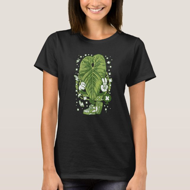 Alocasia Frydek Varigated Giant Taro Botany Garden T-Shirt (Front)