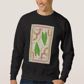 Alocasia Polly Houseplant Illustration Playing Car Sweatshirt