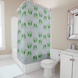 Aloe, Aloe pattern, succulent pattern, cactus Shower Curtain