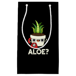 Aloe Funny Plant Hello Pun Dark BG Small Gift Bag