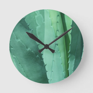 Aloe - Macro Fine Art Photograph Round Clock