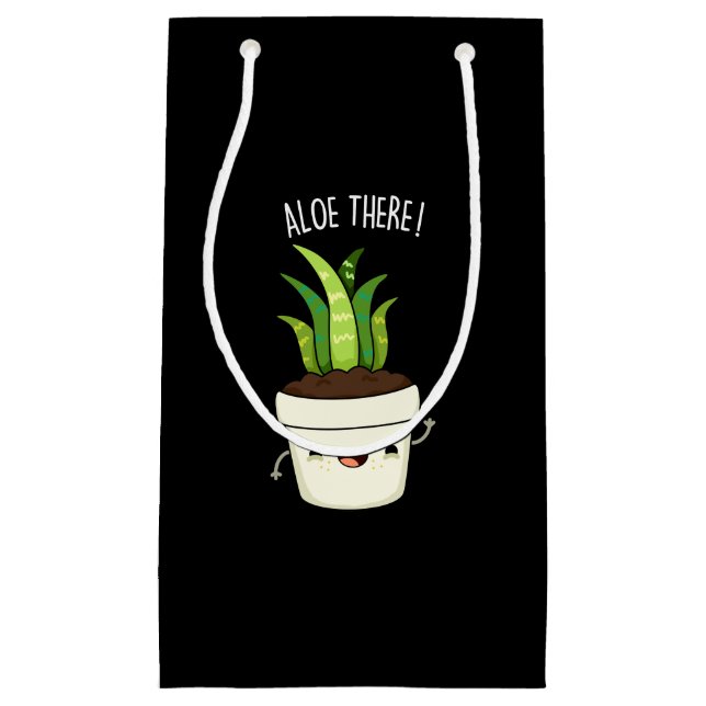 Aloe There Funny Aloe Vera Pun  Small Gift Bag (Front)