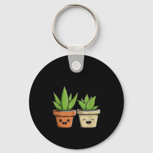 Aloe There Funny Succulent Plant Lover Key Ring