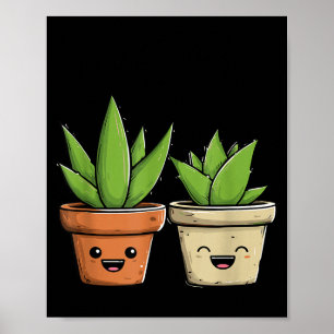 Aloe There Funny Succulent Plant Lover Poster