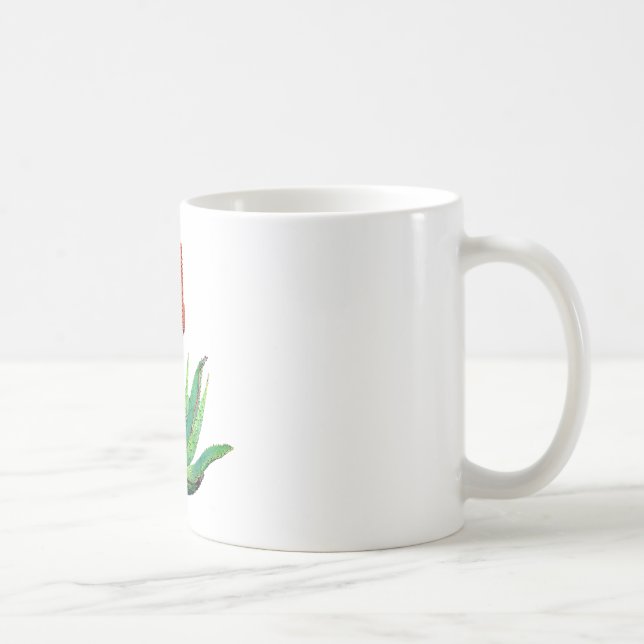 Aloe Vera Mug, Botanical Coffee Mug (Right)