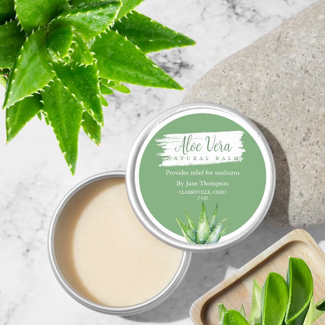 Aloe Vera Natural Balm Label (Creator Uploaded)