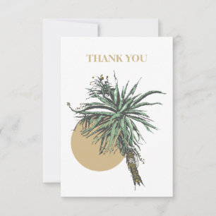 Aloe Vera Plant Flat Thank You Card