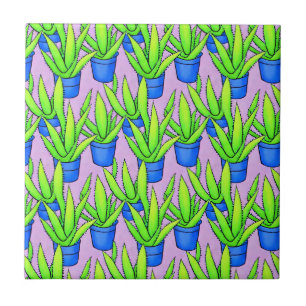 Aloe Vera Plants Pattern Ceramic Tile