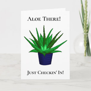 Aloe Vera Pun   Friendship I Miss You Card
