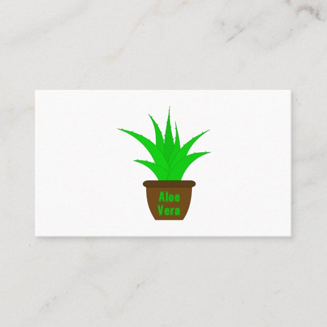 Aloe Vera with a Label Business Card (Front)