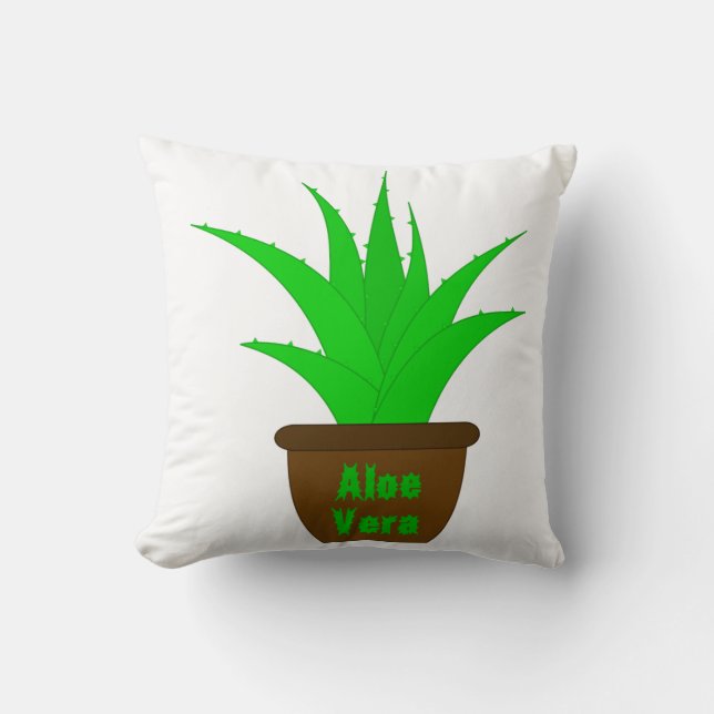 Aloe Vera with a Label Cushion (Front)