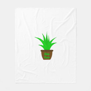 Aloe Vera with a Label Fleece Blanket
