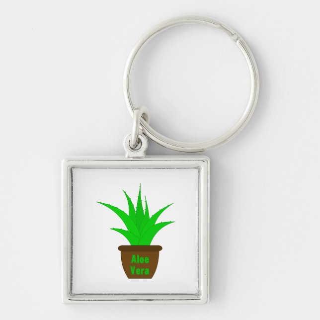 Aloe Vera with a Label Key Ring (Front)