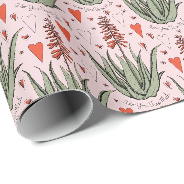 Aloe You Vera Much Wrapping Paper (Roll Corner)