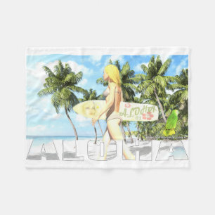 Aloha 01 fleece blanket