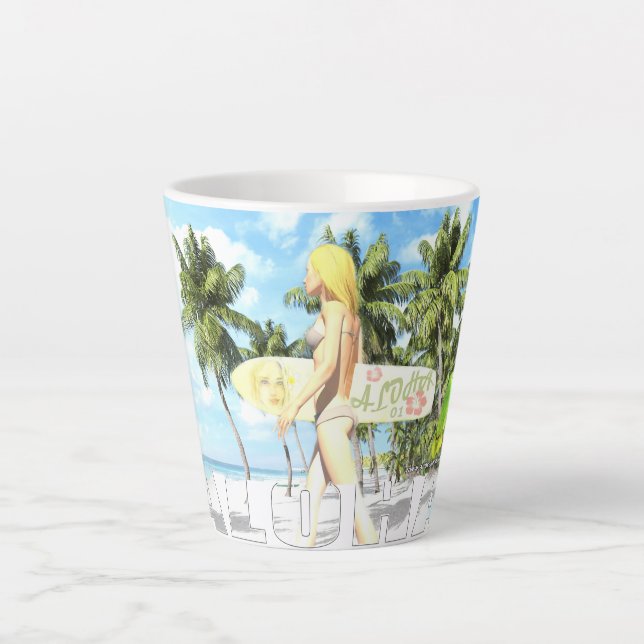 Aloha 01  latte mug (Front)