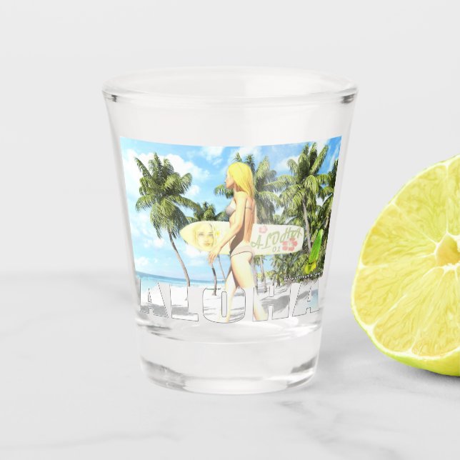 Aloha 01   shot glass (Front)