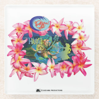 ALOHA 2 9 GLASS COASTER
