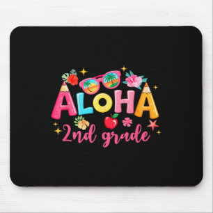 Aloha 2nd Grade Summer Vacation Beach Teacher Scho Mouse Pad