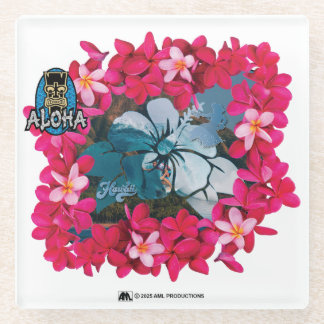 ALOHA 3 13 GLASS COASTER