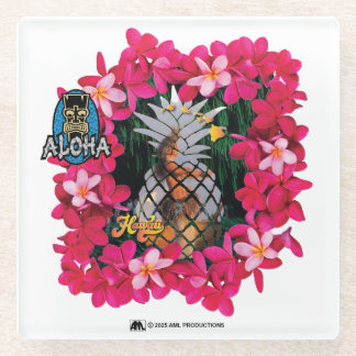 ALOHA 3 2 GLASS COASTER