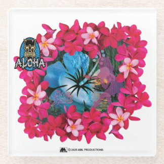 ALOHA 3 6 GLASS COASTER