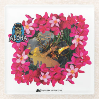ALOHA 3 7 GLASS COASTER