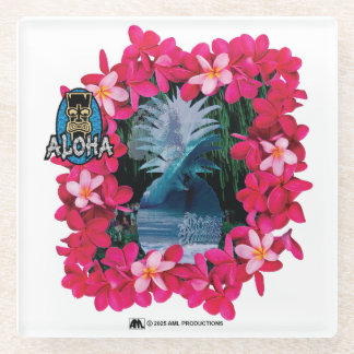 ALOHA 3 8 GLASS COASTER