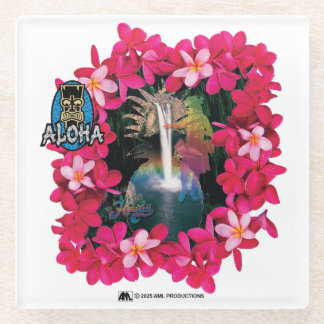 ALOHA 3 9 GLASS COASTER