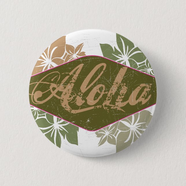 Aloha 6 Cm Round Badge (Front)