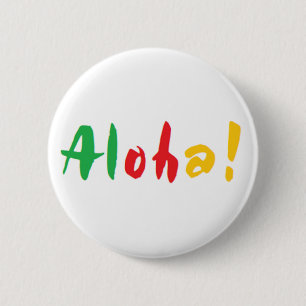 aloha 6 cm round badge