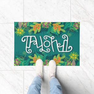 Aloha Ambigram Welcome Mat