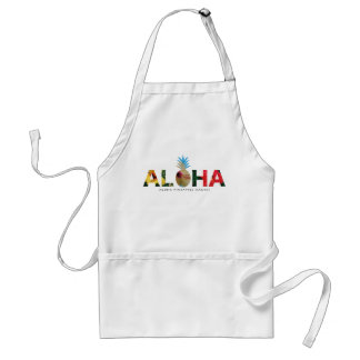 Aloha and pineapple Hibiscus pictures Standard Apron