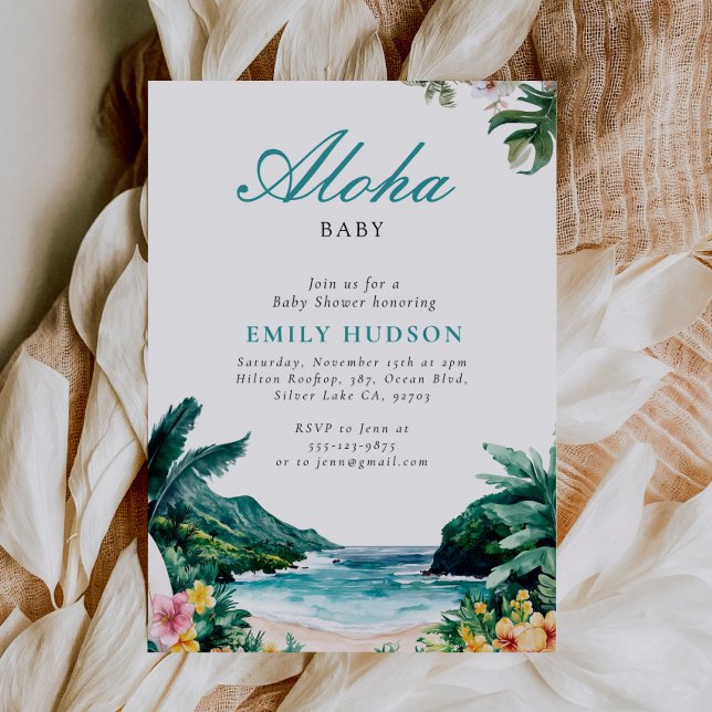Aloha Baby Hawaiian Baby Shower Invitation (Creator Uploaded)